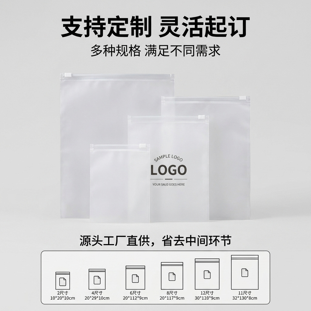 Custom Matte Biodegradable Plastic Packaging Zipper Bags, T-Shirt Swimwear Zip Lock Bags with Custom Clothing Logo