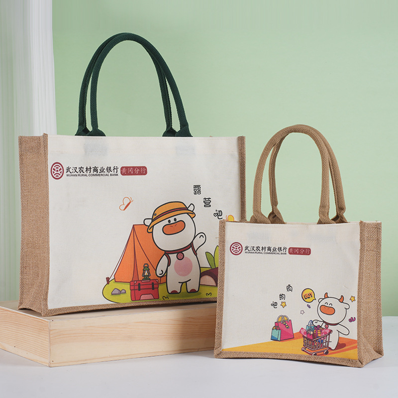 Custom Laminated Canvas Tote Bag, Premium 3D Chinese Style / Guochao Commute Handbag, Cross-border Supply