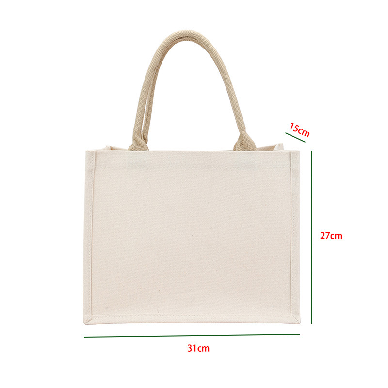 Custom Canvas Tote Bag with Logo & Pattern Printing, Gift Bag for Work Commute & Storage, Blank Canvas Bags In Stock