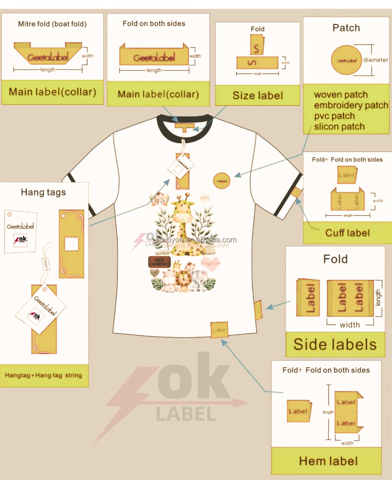 定制环保纸质吊牌，服装鞋包通用印刷标签Custom Eco-friendly Paper Hang Tags, Printed Labels for Garments, Footwear & Bags