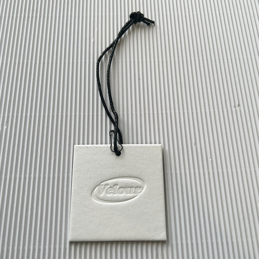Free Design Service Custom Clothing Paper Swing Product Hang Tags For Garment