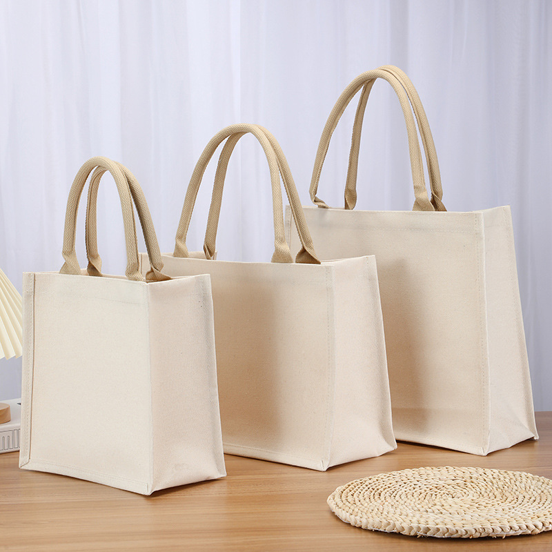 Custom Canvas Tote Bag with Logo & Pattern Printing, Gift Bag for Work Commute & Storage, Blank Canvas Bags In Stock