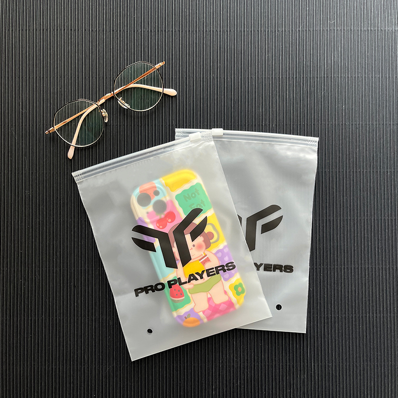 Factory direct sales service custom brand silk screen clothing packaging fashion plastic zipper bag