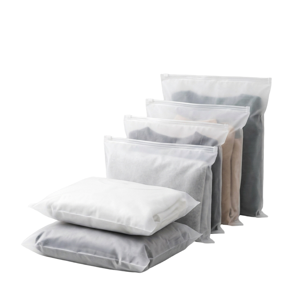 Custom Matte Biodegradable Plastic Packaging Zipper Bags, T-Shirt Swimwear Zip Lock Bags with Custom Clothing Logo