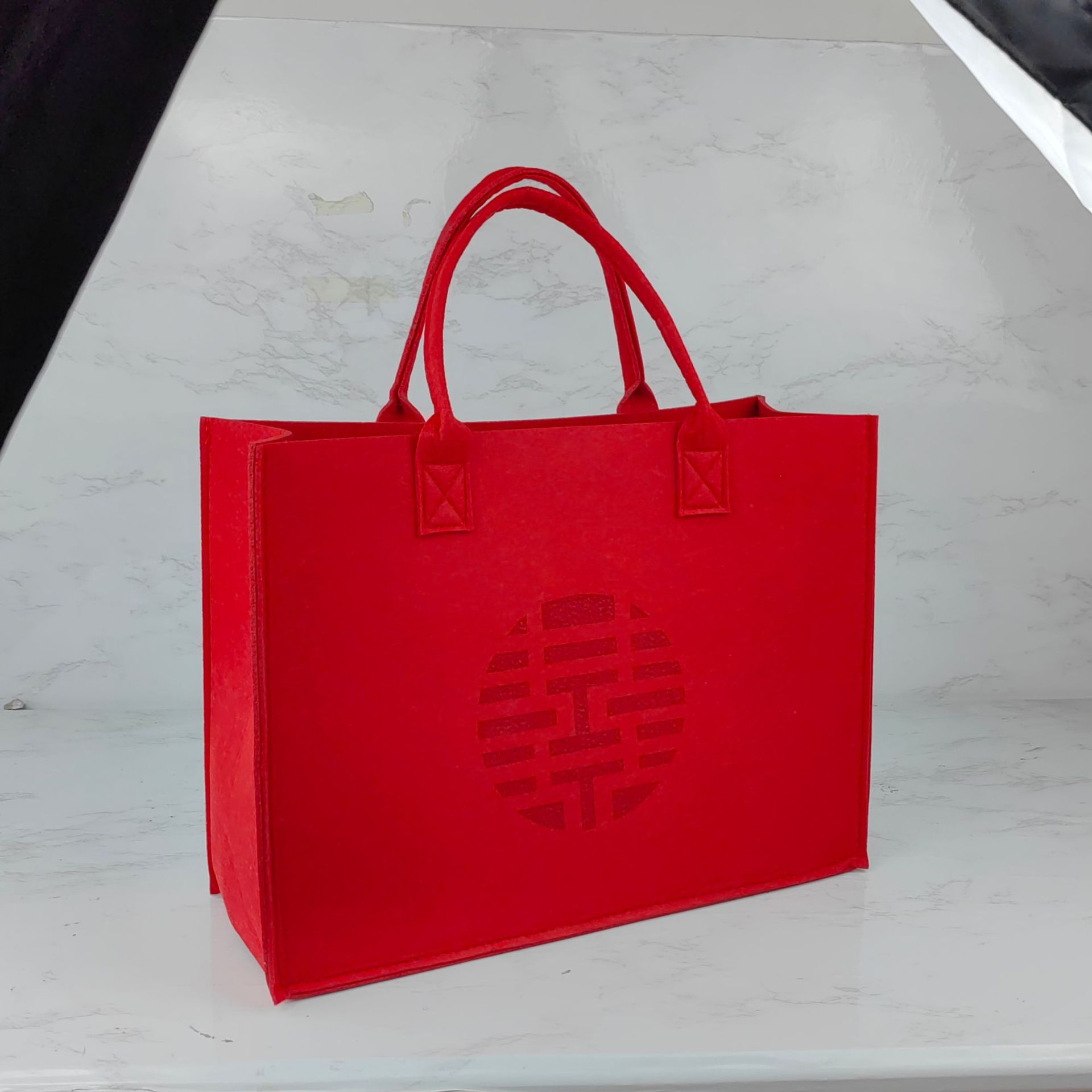 2027 Corporate Custom Felt Tote Bags, Year of the Sheep Promotional Felt Handbags, Custom Printed Logo