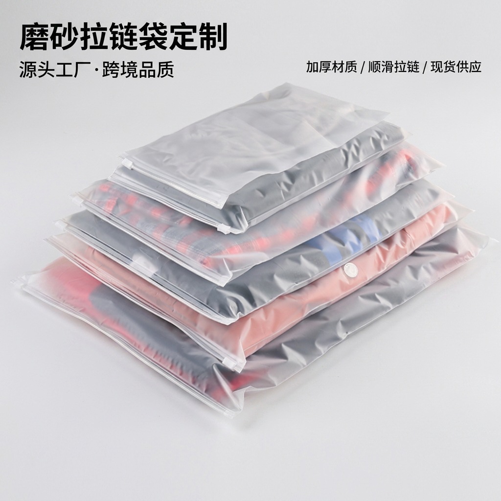 Custom Matte Biodegradable Plastic Packaging Zipper Bags, T-Shirt Swimwear Zip Lock Bags with Custom Clothing Logo