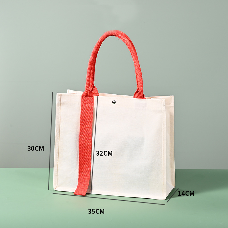 Custom Laminated Canvas Tote Bag, Premium 3D Chinese Style / Guochao Commute Handbag, Cross-border Supply