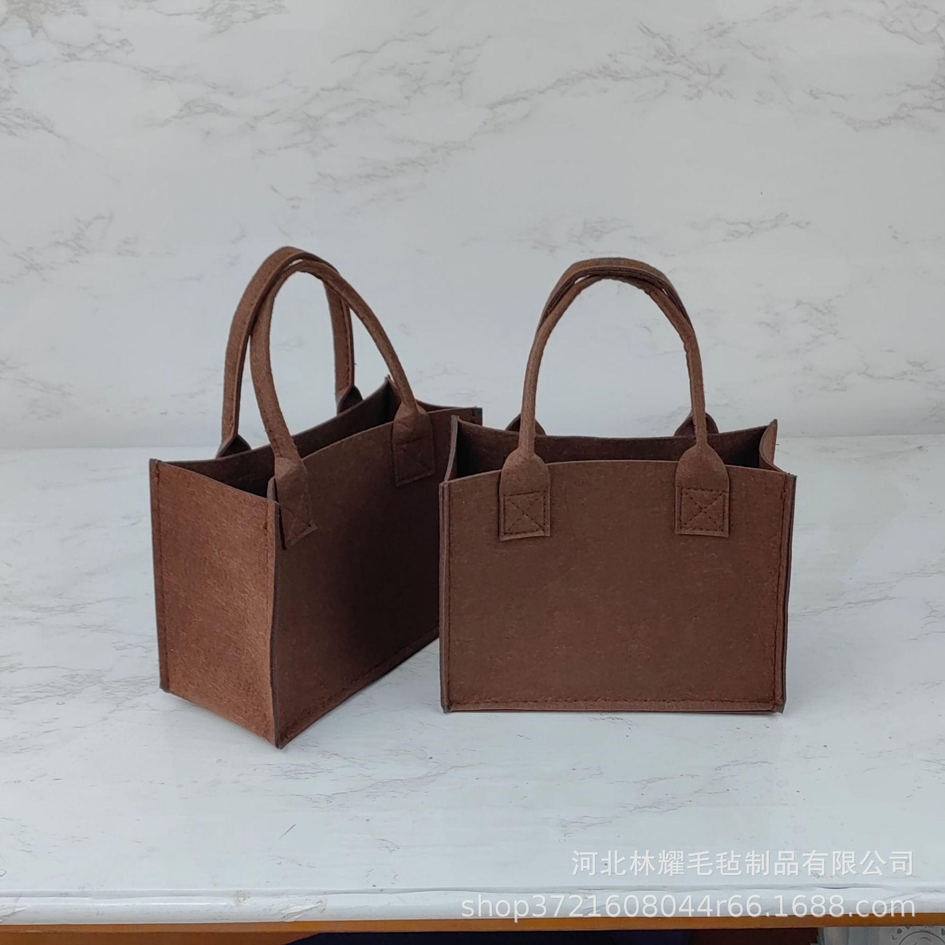 2027 Corporate Custom Felt Tote Bags, Year of the Sheep Promotional Felt Handbags, Custom Printed Logo