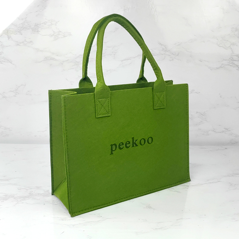 2027 Corporate Custom Felt Tote Bags, Year of the Sheep Promotional Felt Handbags, Custom Printed Logo