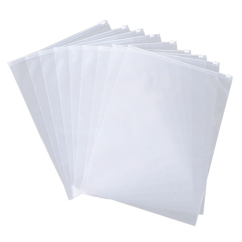 Transparent PE Powder-Free Zipper Bags, Wholesale in Stock, Premium Apparel Packaging Bags for Swimwear, Sweaters, Hoodies & Down Jackets