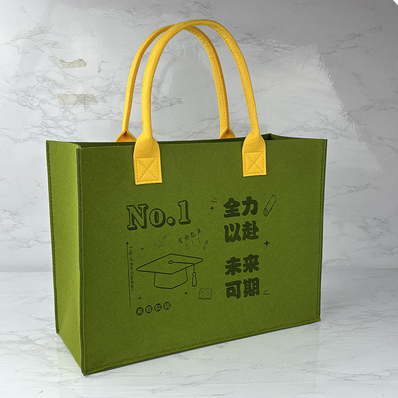 2027 Corporate Custom Felt Tote Bags, Year of the Sheep Promotional Felt Handbags, Custom Printed Logo