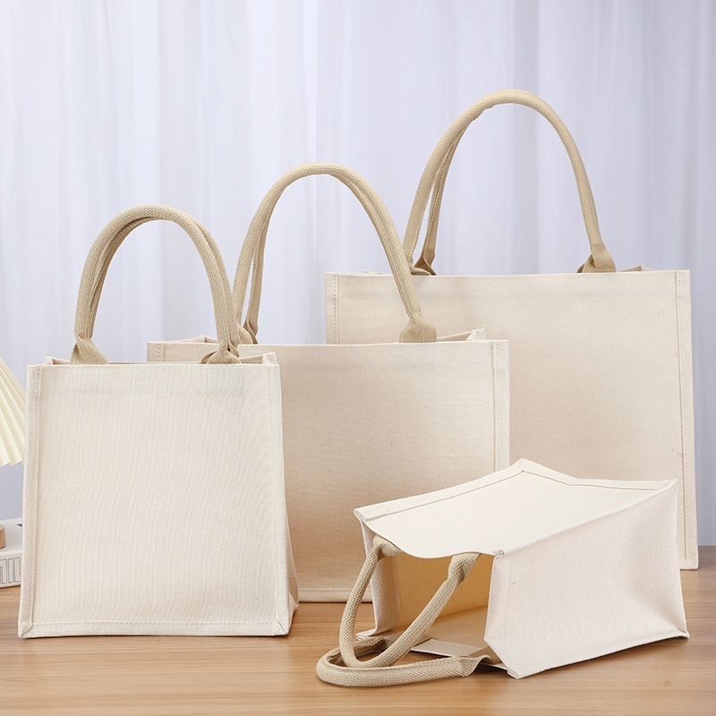 Custom Canvas Tote Bag with Logo & Pattern Printing, Gift Bag for Work Commute & Storage, Blank Canvas Bags In Stock