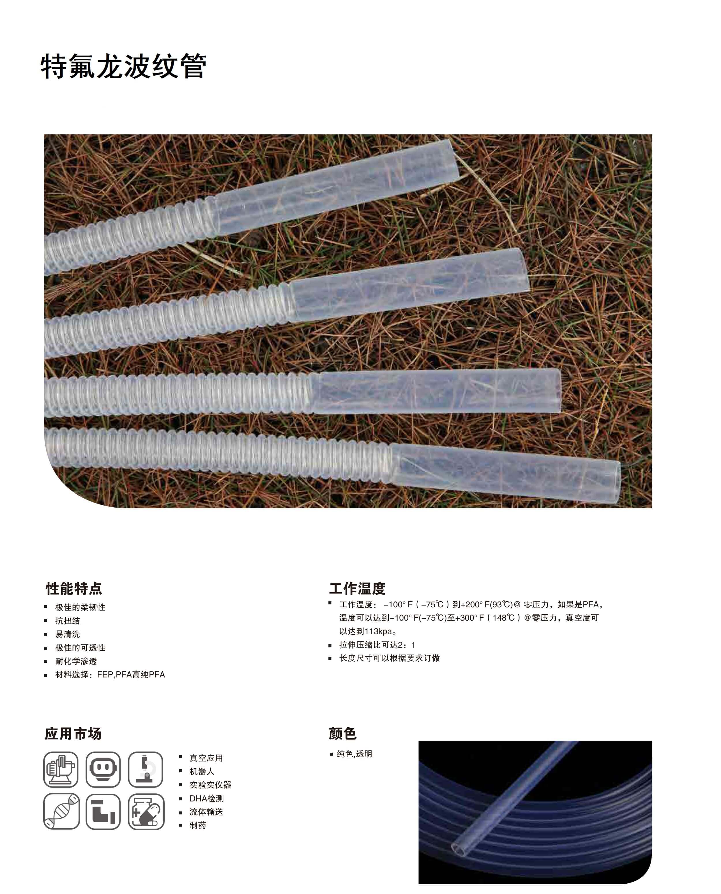 特氟龙波纹管参数1 (1)