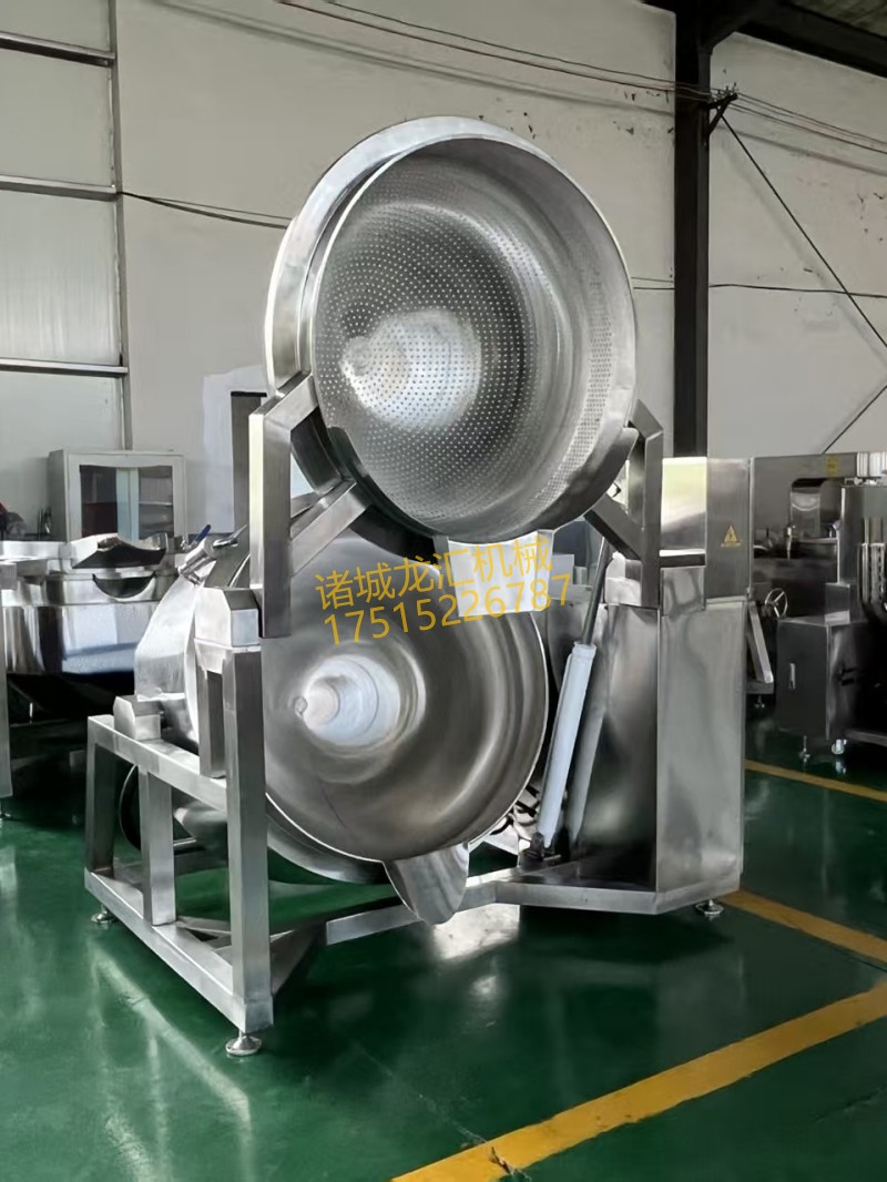 麻辣鸭头鸡爪卤煮设备 蔬菜漂烫 鸭货猪产品卤制翻筐设备 (3)