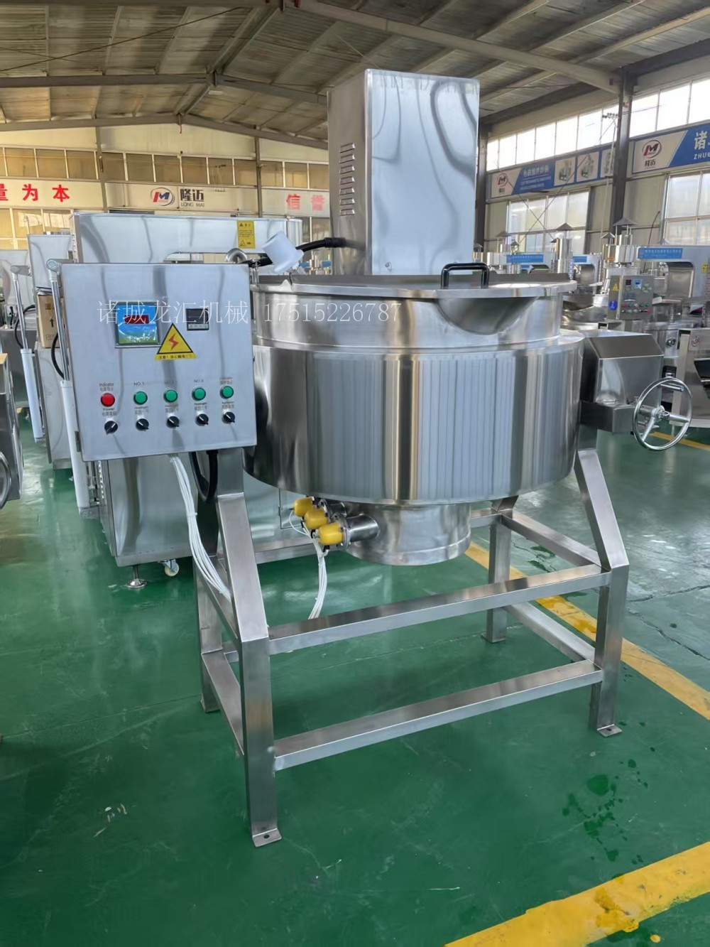 搅拌夹层锅 燃气漂烫锅 电加热熬粥锅 蒸汽熬糖水 (4)