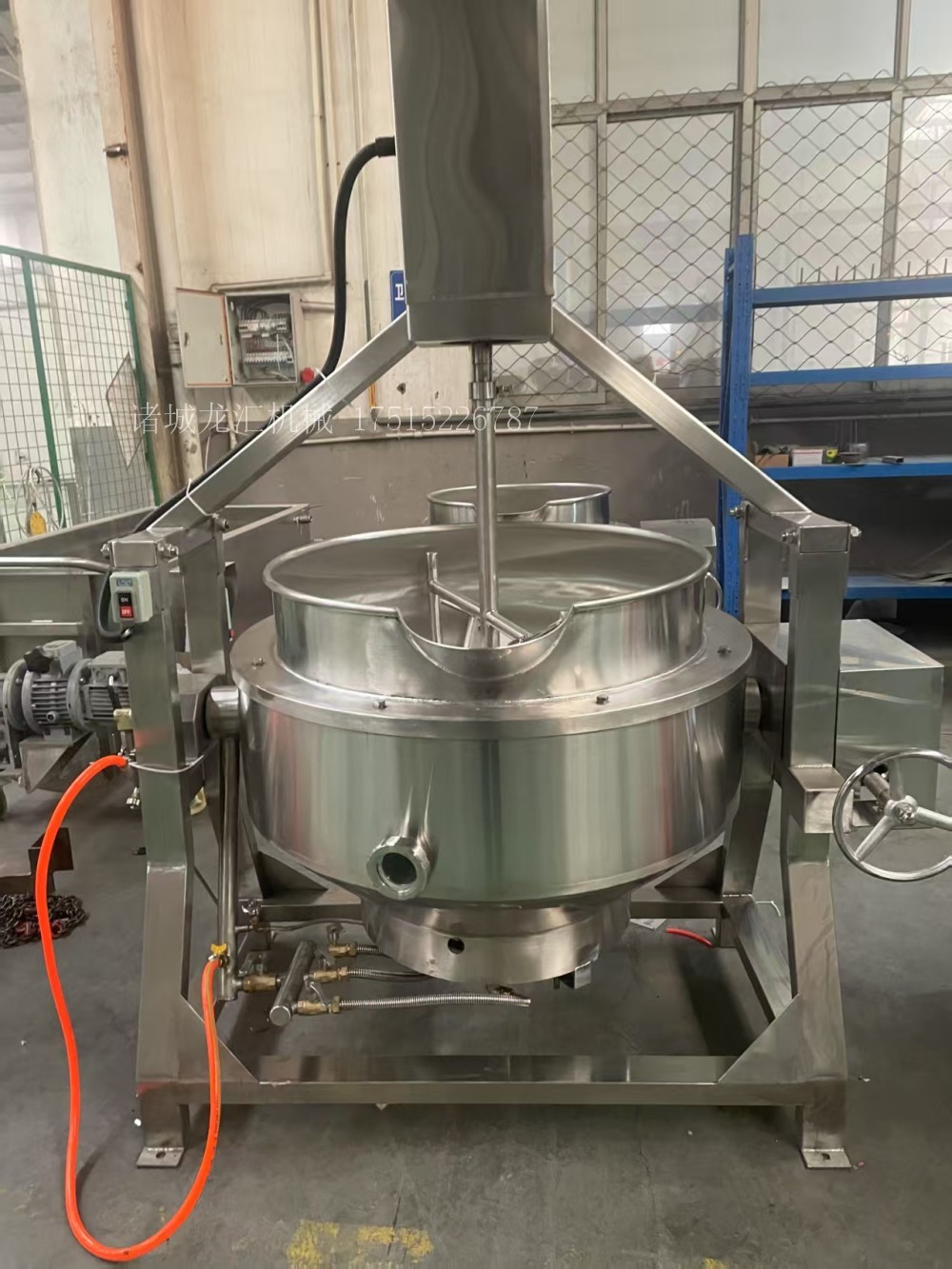 搅拌夹层锅 燃气漂烫锅 电加热熬粥锅 蒸汽熬糖水 (6)