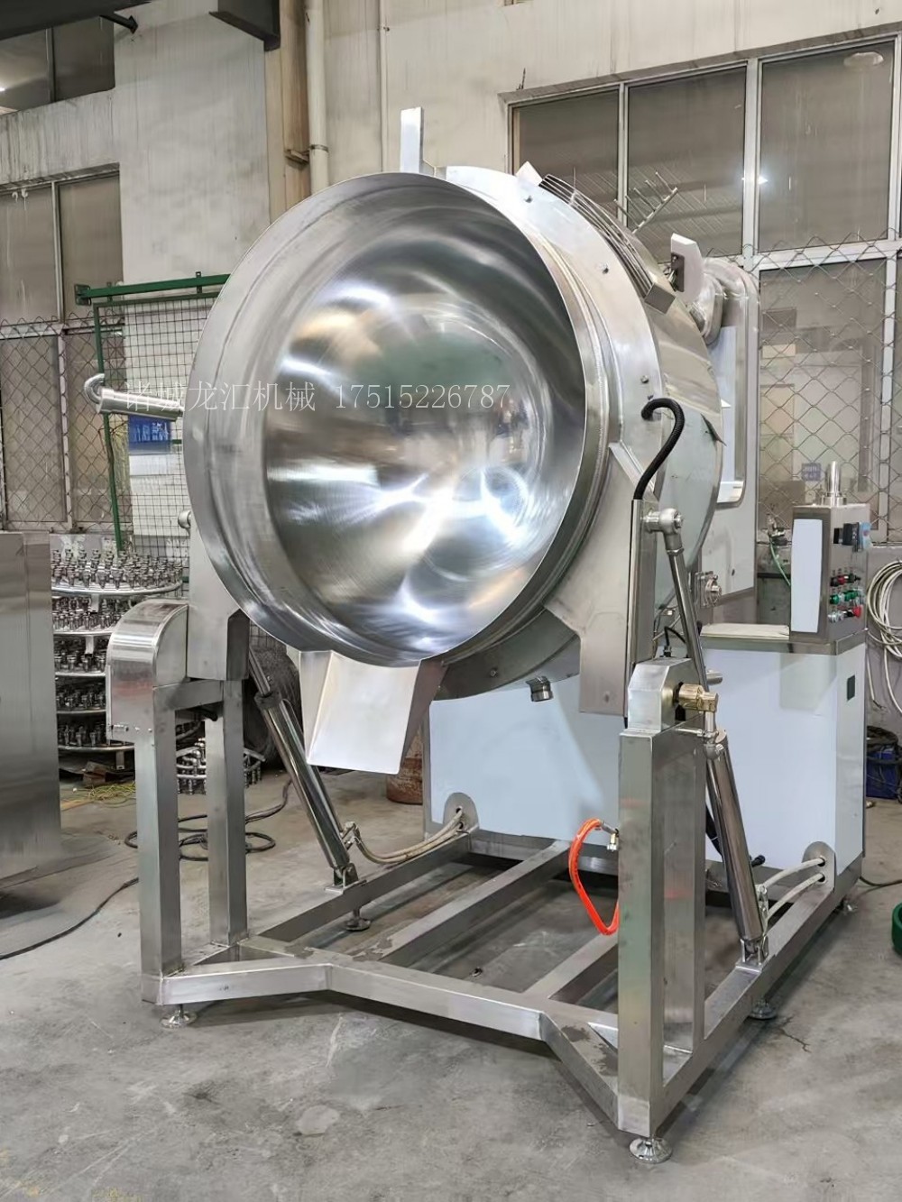 燃气导热油高位出料行星炒锅