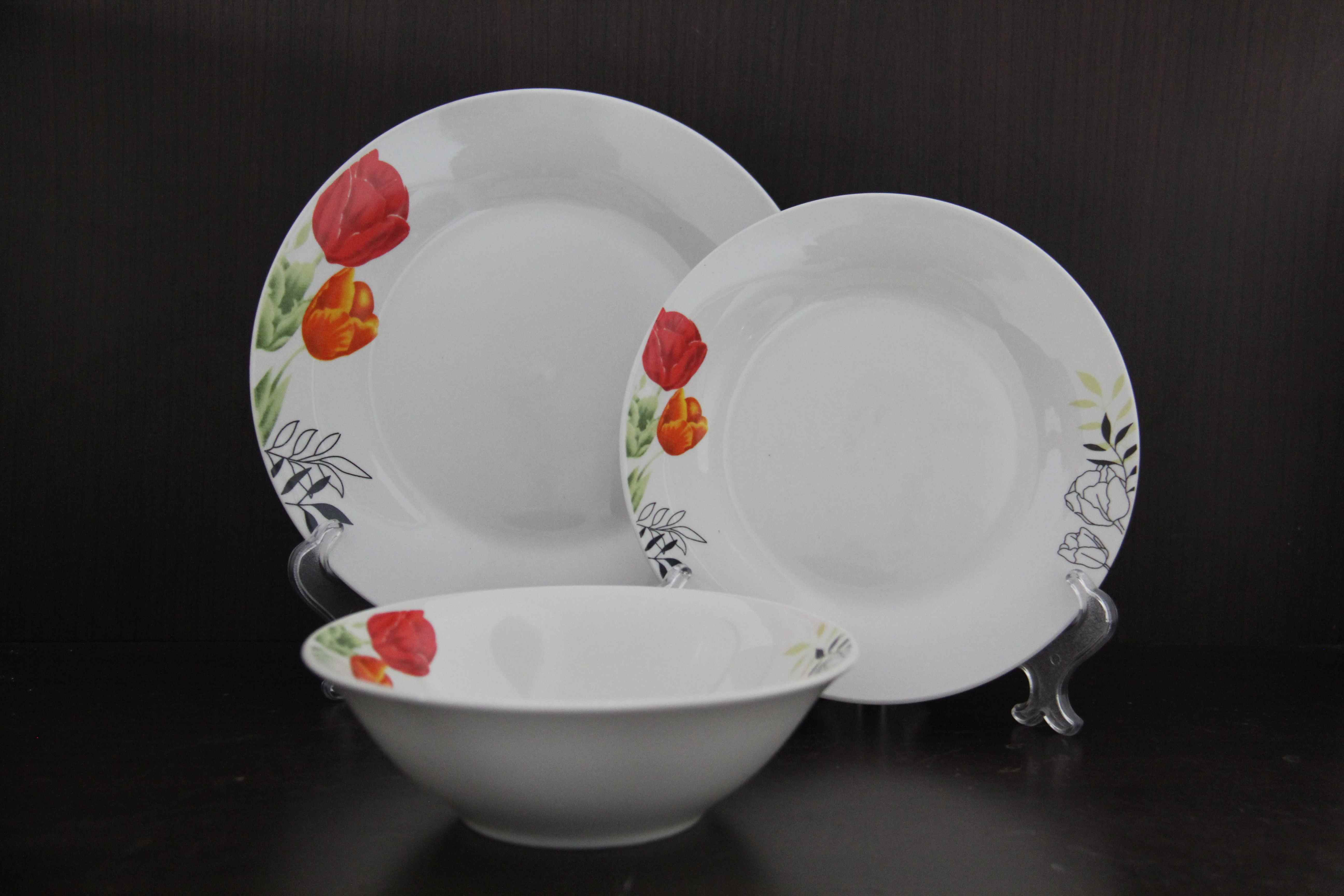 Dinner Set Plate Ceramic Porcelain Floral Design Luxury Cheap Wholesale