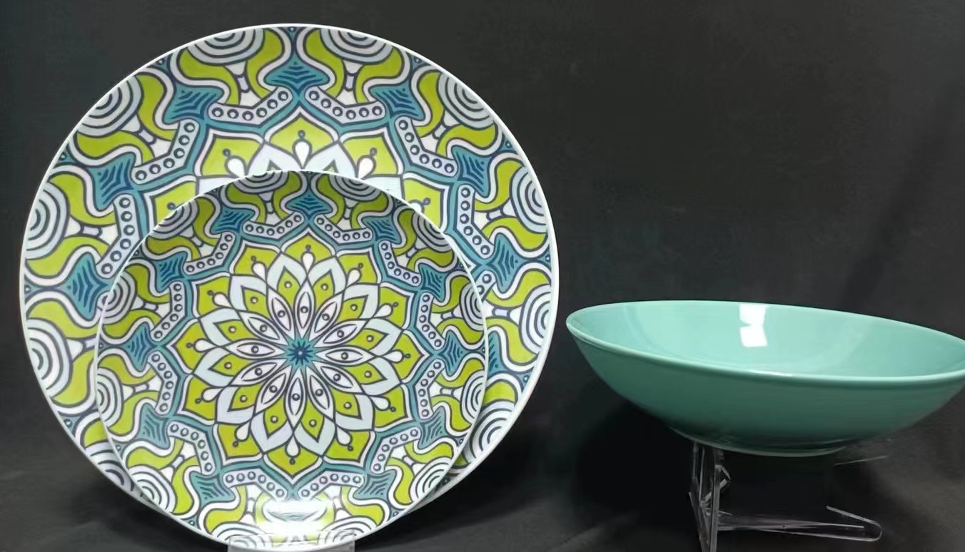 wholesale price custom luxury 12 18  pcs padprinting dinner tableware