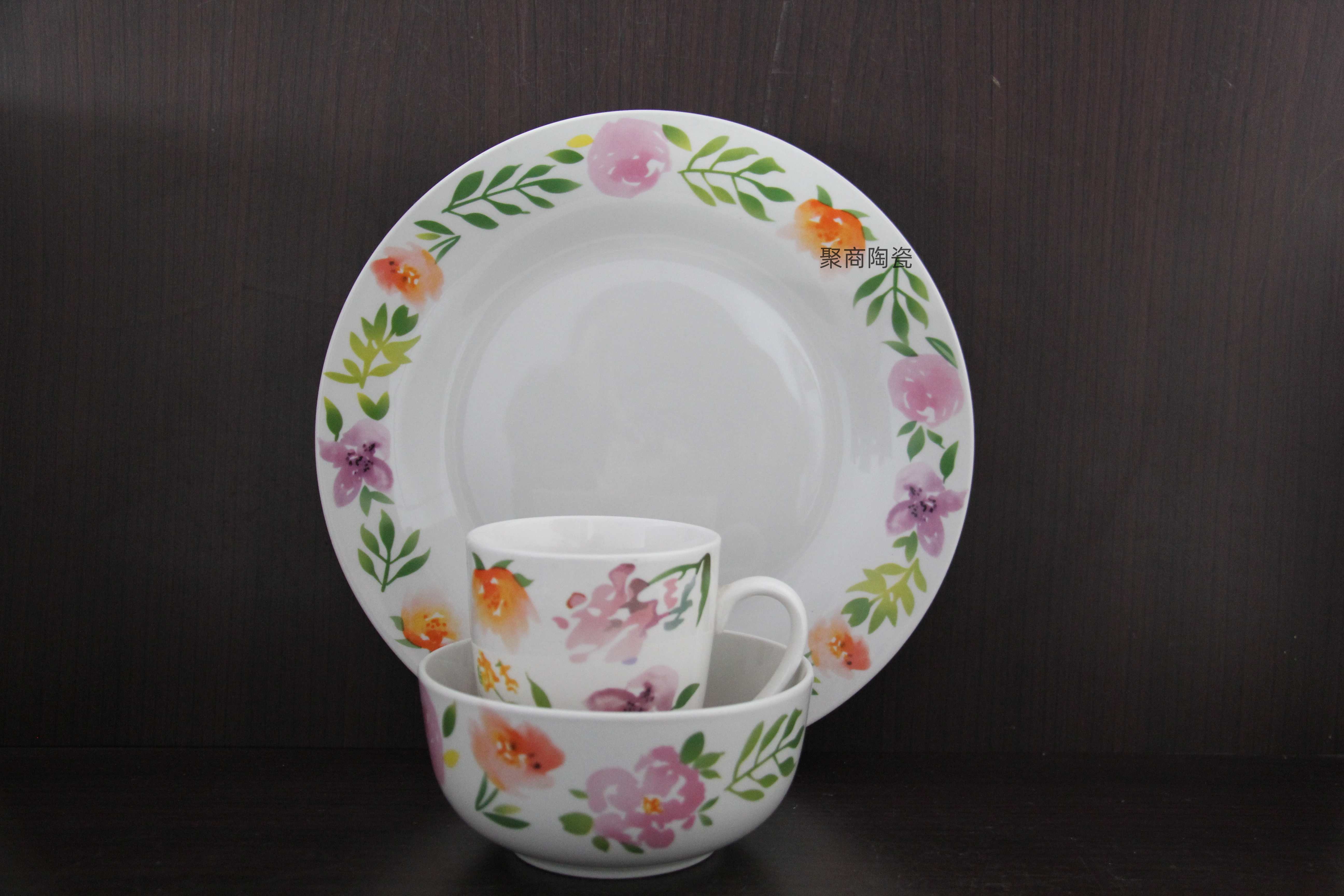 12头烤花餐具