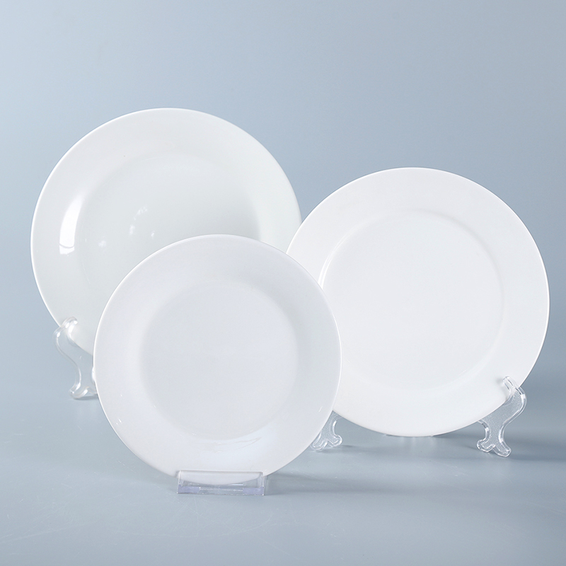 Cheap Price White Wavy Dinner Plates Dessert Plate Ceramic Porcelain Plate