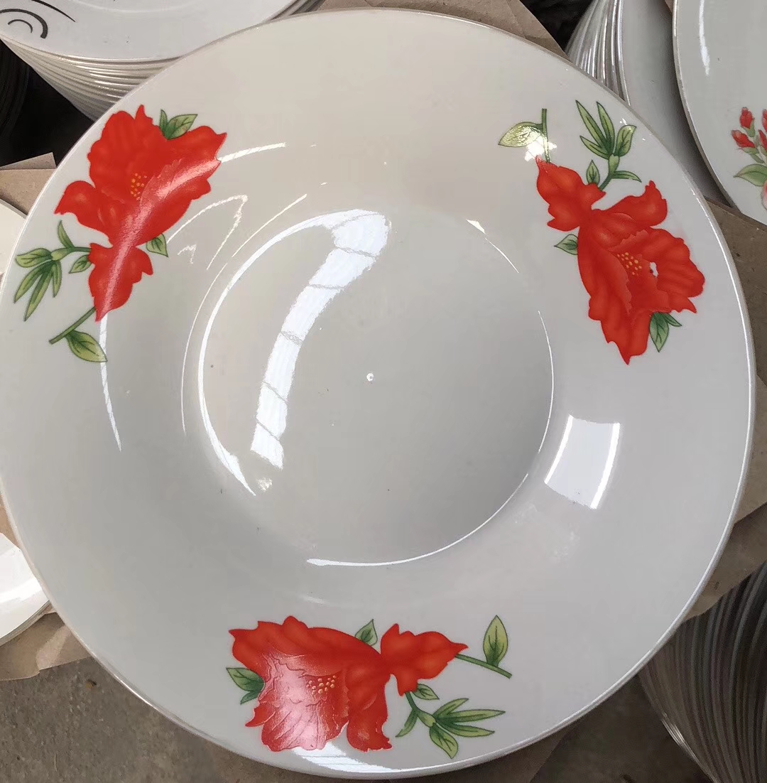 8"  ceramic dish with decal