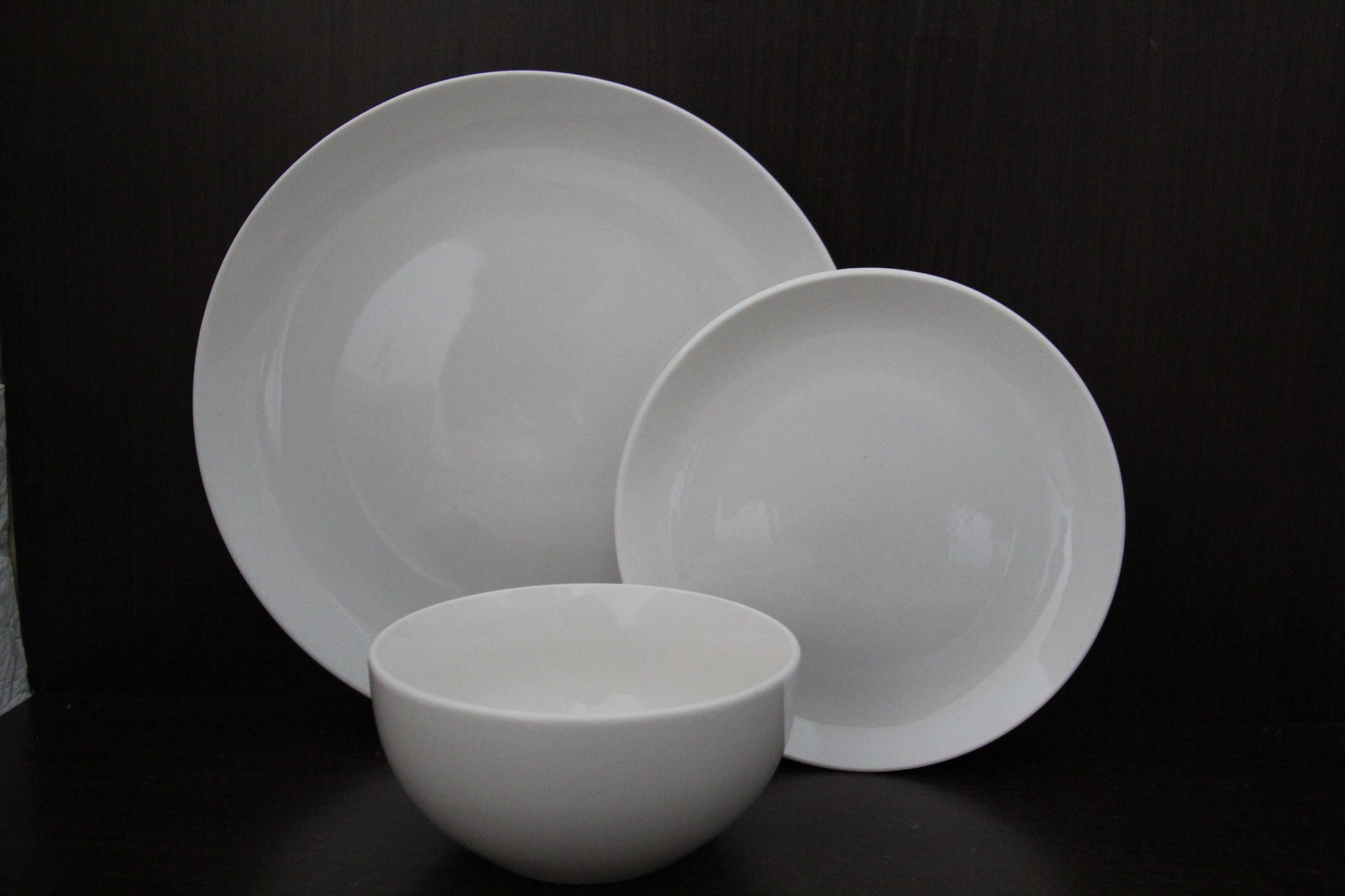 16pcs Ceramic White Dinnerware Set,Wholesale Porcelain Tableware Plate Dish Bowl Mug,Ceramic dinnerw