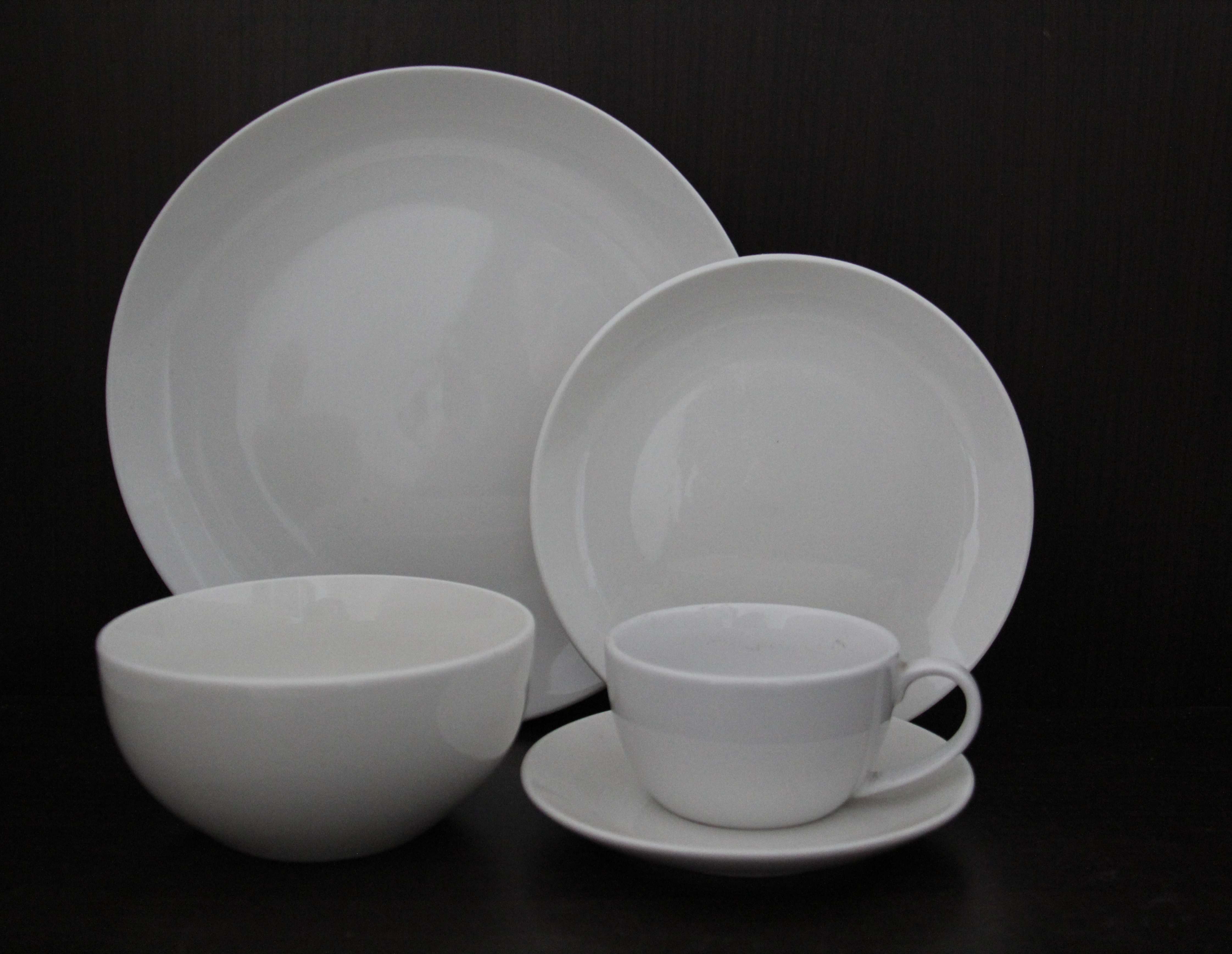 16pcs Ceramic White Dinnerware Set,Wholesale Porcelain Tableware Plate Dish Bowl Mug,Ceramic dinnerw