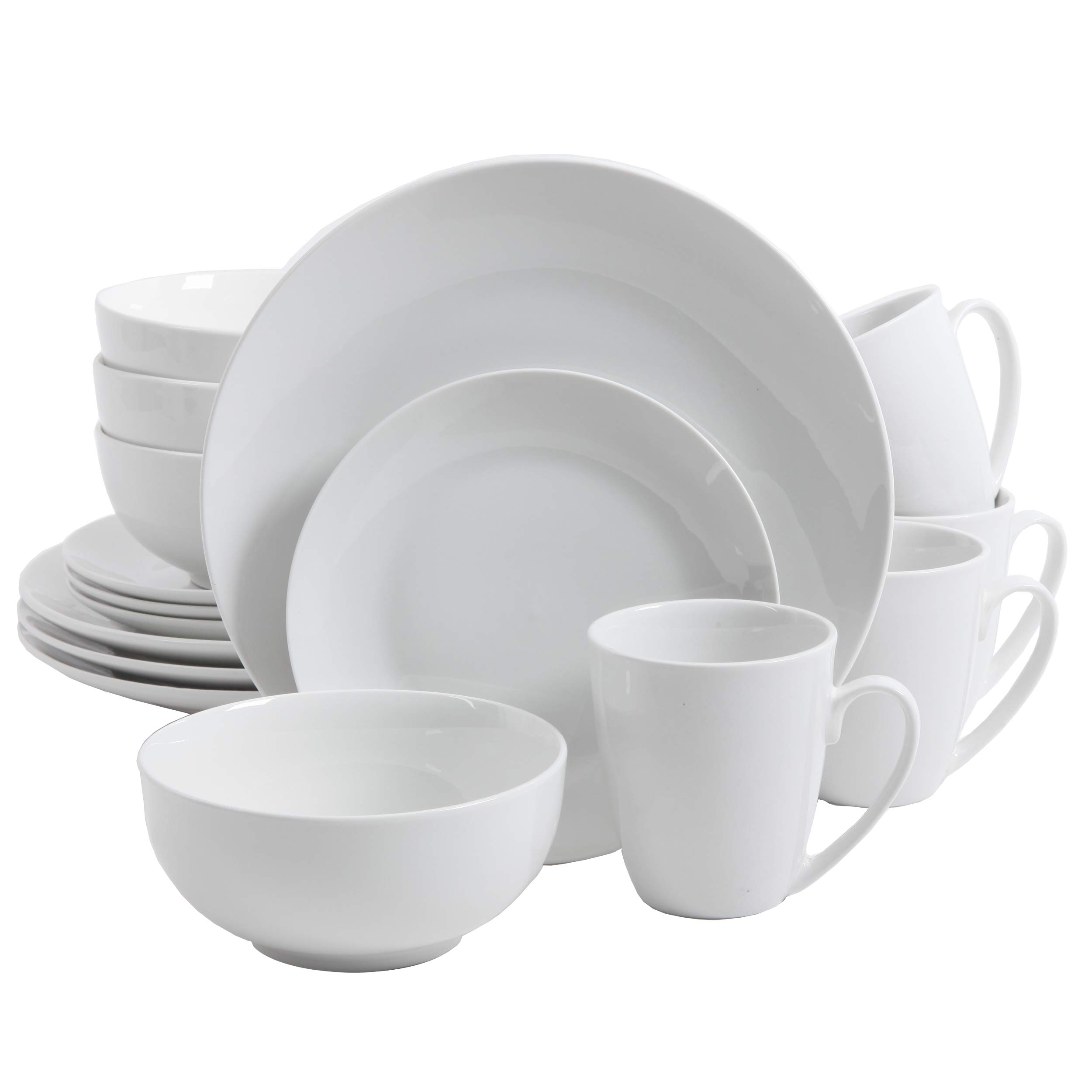 16pcs Ceramic White Dinnerware Set,Wholesale Porcelain Tableware Plate Dish Bowl Mug,Ceramic dinnerw