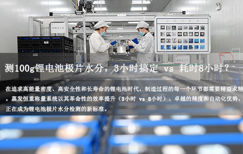 蒸发恒重称量系统VS普通烘箱：测100g锂电池极片水分，3小时搞定 vs 耗时8小时？效率革命揭秘！