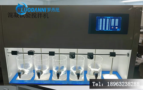 LDN-6M六联混凝实验搅拌器数显控制面板特写