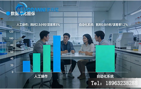 放射性水样前处理自动化升级前后效率与精度对比数据图 - 效率提升3倍。
