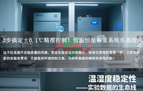 山东全自动恒温恒湿称重系统品牌介绍：环境监测实验室内，温湿度波动大3步搞定±0.1℃精准控制！