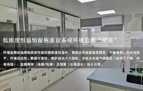2025环境（华北、华东、华南等）监测站必看！大气颗粒物检测用低浓度恒温恒湿称重设备选型标准全解析