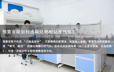 预算有限如何选硫化物酸化吹气仪？高性价比型号挑选指南