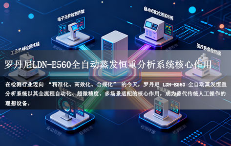 罗丹尼LDN-E560全自动蒸发恒重分析系统核心作用：多领域精准检测的自动化利器