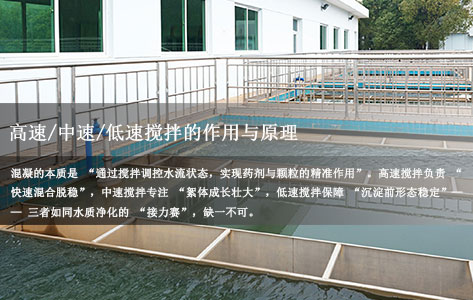 混凝搅拌三阶段详解:高速/中速/低速搅拌的作用与原理(附水处理实例)