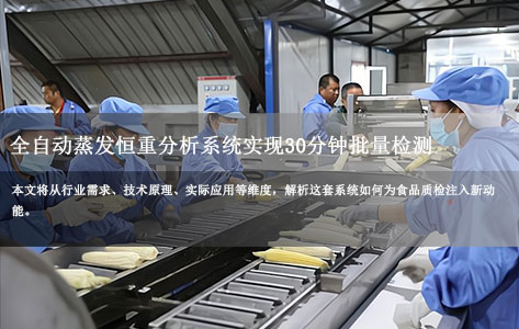 食品厂含水率质检提速新标杆！全自动蒸发恒重分析系统实现30分钟批量检测