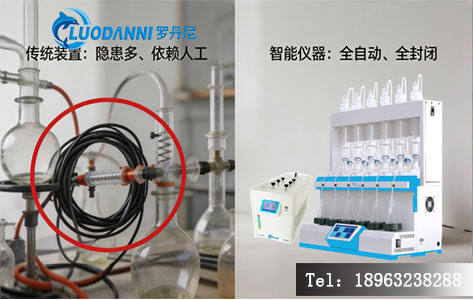 传统蒸馏装置与智能一体化蒸馏仪安全对比
