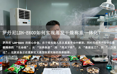 罗丹尼LDN-E600 全自动蒸发恒重分析系统如何实现蒸发干燥称重一体化？效率翻3倍+零人工误差的秘诀！