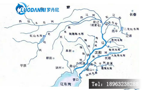 辽宁辽河流域主要工业城市与水系关系，标注重点监测断面位置。