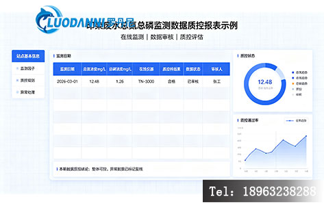 印染废水总氮总磷监测数据质控报表示例