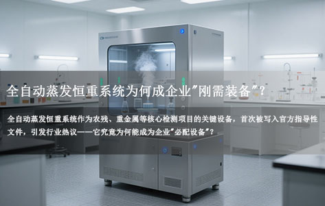 2025食品农产品检测新规实施：全自动蒸发恒重系统为何成企业"刚需装备"？