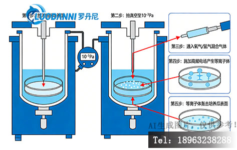 等离子清洗机处理细胞培养皿原理图