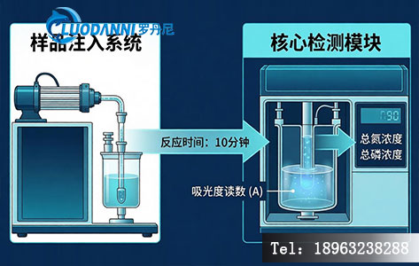 连续流动分析仪总氮总磷检测原理示意图