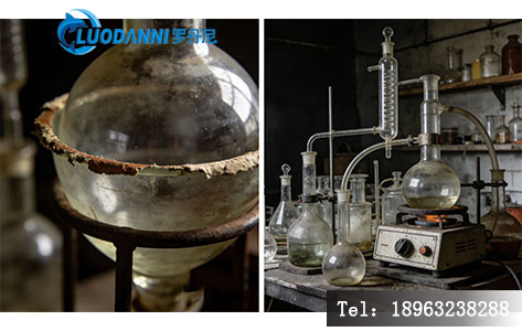 传统玻璃蒸馏装置 实验室杂乱管线 电炉加热