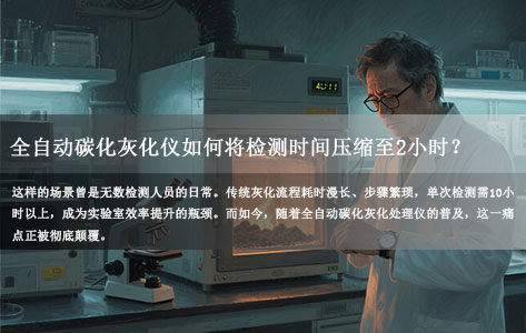 告别10小时手动灰化！全自动碳化灰化仪如何将检测时间压缩至2小时？
