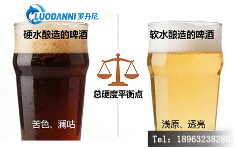 水总硬度对啤酒颜色和口感影响对比图