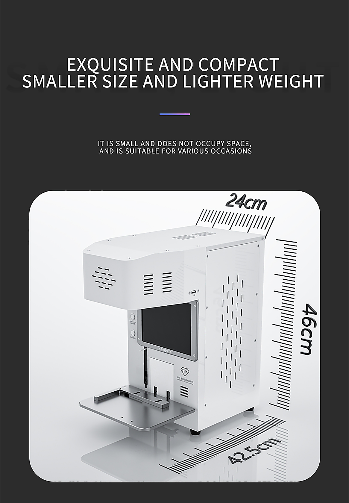 TBK-958F 20W Fiber Laser Glass Removal Machine542