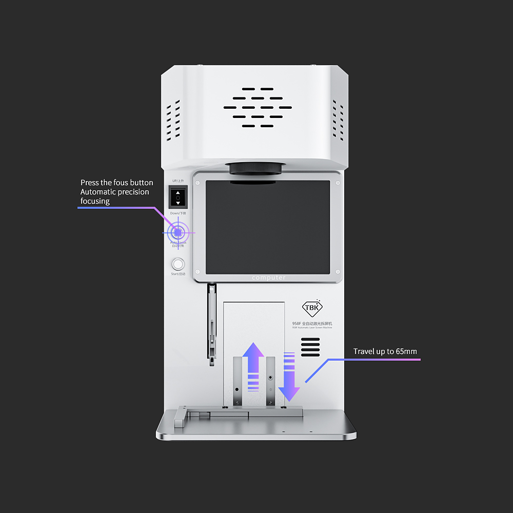 TBK-958F 20W Fiber Laser Glass Removal Machine6.1